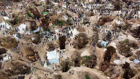 An artisanal coltan mine