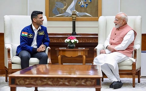 Shubhanshu Shukla and Narendra Modi