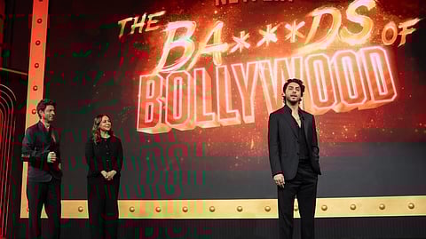 Aryan Khan on stage with Father Shah Rukh Khan and mother Gauri Khan