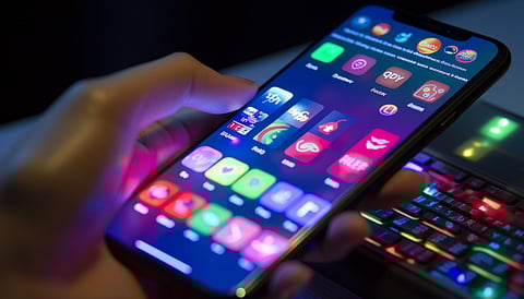 Betting app in smartphone.