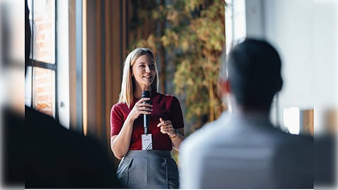 Motivational speaking seminar.