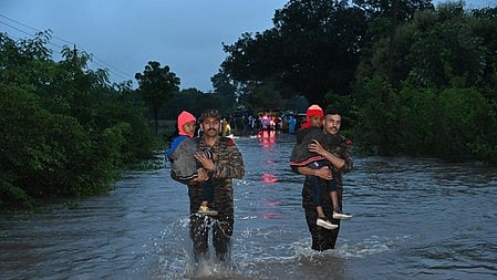 A total of 15 State Disaster Response Force (SDRF) teams and five National Disaster Response Force (NDRF) teams are engaged in rescue and relief operations in the affected districts