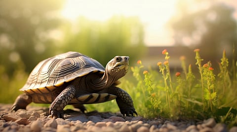 AI image on central asian tortoise.