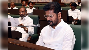 Telangana CM Revanth Reddy in state Assembly 