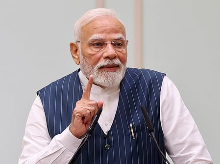  New Delhi: Prime Minister Narendra Modi interacts with National Awardee Teachers, in New Delhi, Thursday, September 04, 2025.