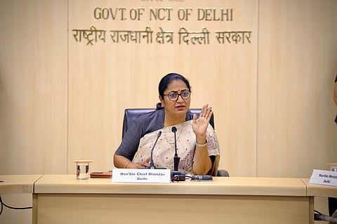 Rekha Gupta’s husband, Manish Gupta, a businessman and social worker, was spotted attending an official government meeting on Sunday, September 7, 2025 in Shalimar Bagh Assembly constituency