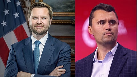 Image of JD Vance and Charlie Kirk 