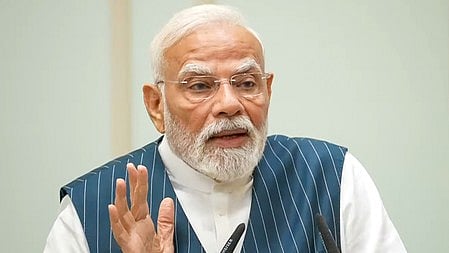  New Delhi: Prime Minister Narendra Modi interacts with National Awardee Teachers, in New Delhi, Thursday, September 04, 2025.