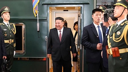 Kim Jong Un, General Secretary of the Workers' Party of Korea and President of the State Affairs of the Democratic People's Republic of Korea (DPRK), arrives in Beijing, capital of China, on September 2, 2025, for the commemorations marking the 80th anniversary of the victory in the Chinese People's War of Resistance against Japanese Aggression and the World Anti-Fascist War
