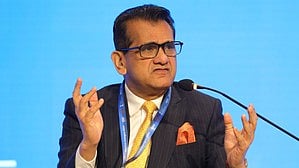 New Delhi: Former CEO of the NITI Aayog and G20 Sherpa Amitabh Kant during a panel discussion on 'Solving the Energy Trilemma: Access, Affordability, Availability' the Raisina Dialogue 2024, in New Delhi on Thursday, Feb. 22, 2024.