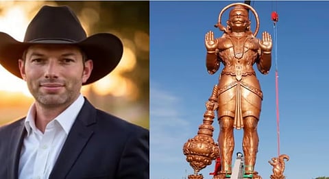 Image of Texas Leader Alexander Duncan and statue of union in Texas, USA