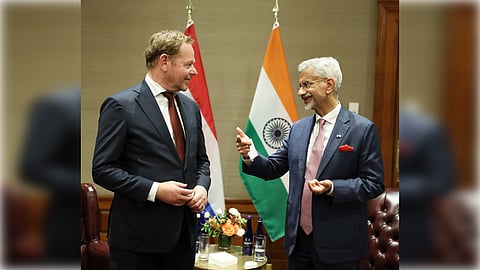 Netherlands Foreign Minister David van Weel met External Affairs Minister S. Jaishankar in New York on Tuesday