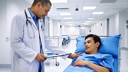 Patient with doctor