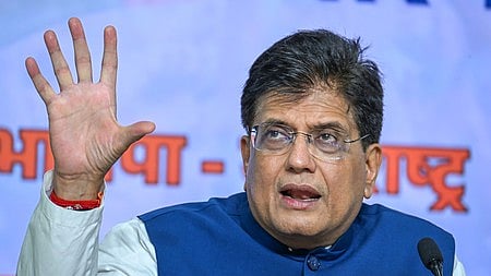 Mumbai: Union Minister Piyush Goyal addresses a press conference in Mumbai, Wednesday, September 17, 2025.