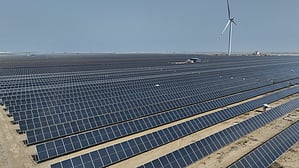 utch : An aerial view of the RE plant the 30 GW Khavda Renewable Energy Park, in Kutch on Tuesday July 23, 2024