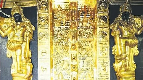 The Gold-Platted idol of the Sabarimala Temple 
