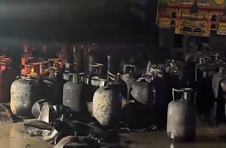 LPG cylinders blast