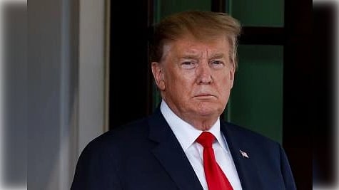 WASHINGTON, April 26, 2019 (Xinhua) -- U.S. President Donald Trump is pictured at the White House in Washington D.C., the United States, on April 26, 2019. Trump announced on Friday that the United States is withdrawing from an international arms trade treaty signed by the Obama administration, marking Washington's latest exit from an international pact.