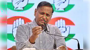 Congress leader Udit Raj speaks passionately at a podium