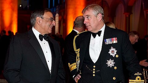 Prince Andrew and Leon E. Panetta met in December 2011 at a Centennial Commemorative Gala