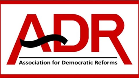 In the image ADR logo is shown with red colour and with black colour full form is written Association for Democratic Reforms