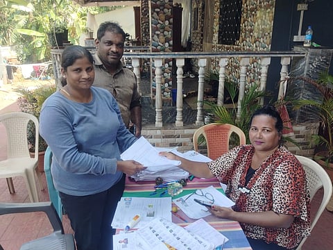 Electors submitting enumeration forms under the special intensive revision in goa.