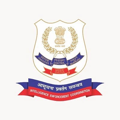 Logo of the Narcotics Control Bureau, below a motto reads 'Intelligence Enforcement Coordination'.