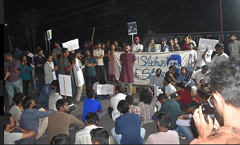 AIOBCSA protest demanding justice for Rohith Vemula.