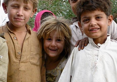 Children in Afghanistan showing region's phenotypic variation