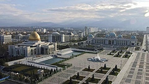 The Independence Square in Ashgabat.