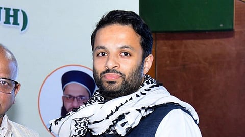 Ali Khan Mahmudabad staring at the camera, close up