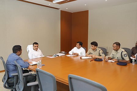 Dy CM Sanghavi chairs high-level security meet after bomb threat at Gujarat Assembly