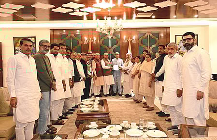 RS polls collusion: Haryana Congress submits memo to Guv​ (Photo: @BhupinderShooda/X)