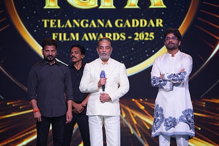 Kamal Haasan thanks Telangana CM Revanth Reddy for resurrecting Telangana Gaddar Film Awards (Photo Credit: Kamal Haasan/X)