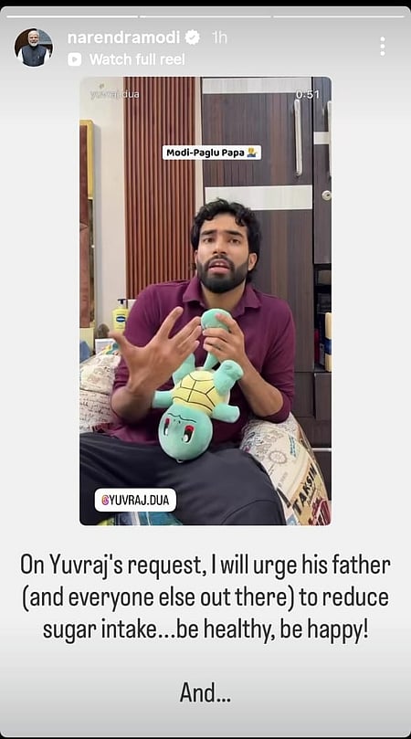 PM Modi shares influencer Yuvraj Dua