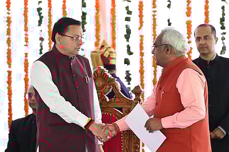Uttarakhand cabinet expansion: Five MLAs take oath as ministers in Dhami govt (Ld)