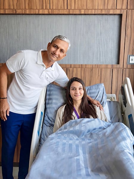 Anaya Bangar thanks father Sanjay Bangar after undergoing gender-affirming surgery (Credit: Instagram/Anaya Bangar)