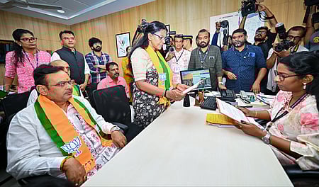 Rajasthan CM reaches Thiruvananthapuram for BJP nominations​ (Photo: @BhajanlalBjp/X)