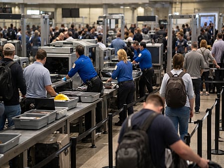 US airport, DHS shutdown, TSA staffing
