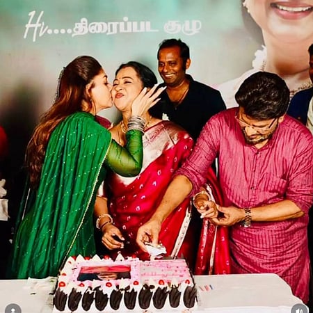 Nayanthara pleasantly surprises Radhika; Celebrates Radhika