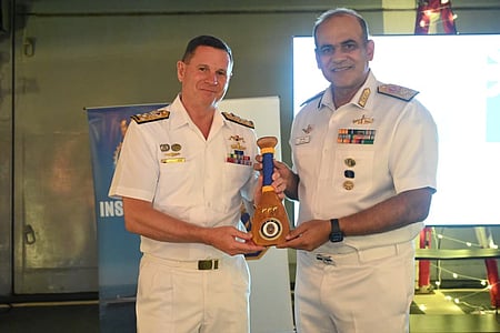 Australian Navy chief visits INS Nilgiri during Exercise Kakadu