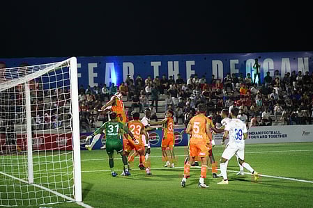 Sreenidi Deccan cruise past Dempo SC to go top of table in the Indian Football League (IFL) 2025-26 at the Deccan Arena in Hyderabad on Wednesday. Photo credit: AIFF
