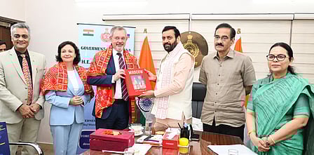 Haryana CM, Russian envoy talk to strengthen bilateral relations ​(Photo: @NayabSainiBJP/X)