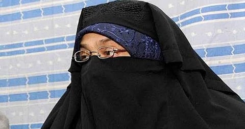 Burqa claden Kashmiri separatist Asiya Andrabi