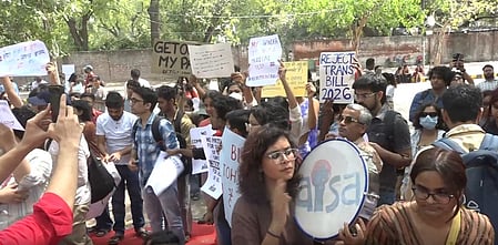 Against rights and dignity: Transgender community protests at Jantar Mantar over newly introduced Bill
