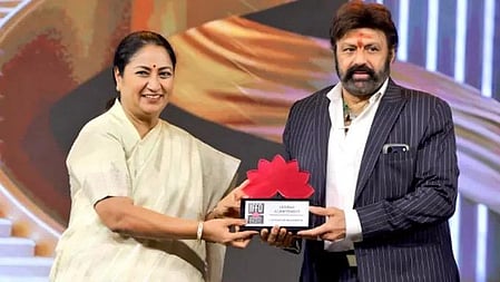 Nandamuri Balakrishna conferred with Lifetime Achievement Award at International Film Festival of Delhi (IFFD)  (Photo Credit: IANS/PR)