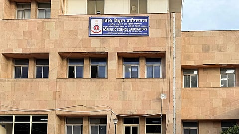 Exterior of the Forensic Science Laboratory in Rohini, Delhi.