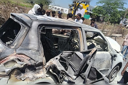 Four-year-old boy burnt alive as car catches fire in Indore