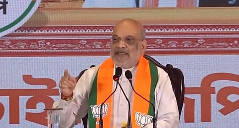 Amit Shah adressing the people