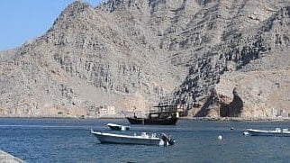 Oil tankers waiting near the Strait of Hormuz amid heightened geopolitical tensions